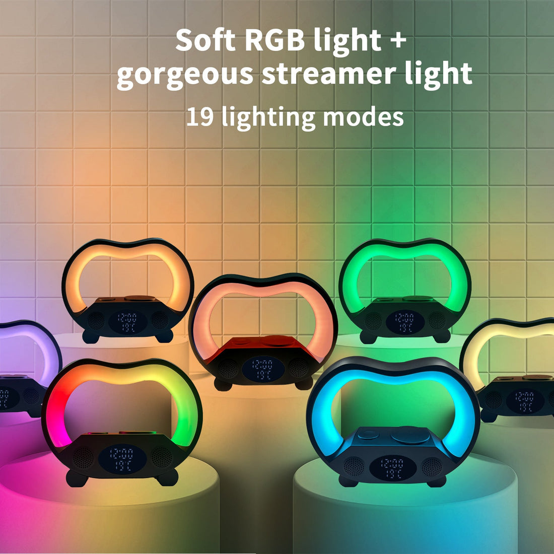 2024 6-in-1 Smart LED Table Lamp with Wireless Charger & Bluetooth Speaker